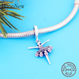 Ballet Girl Ballerina Pink Zirconia Stone Pendant Bead Fit Charm Bracelet