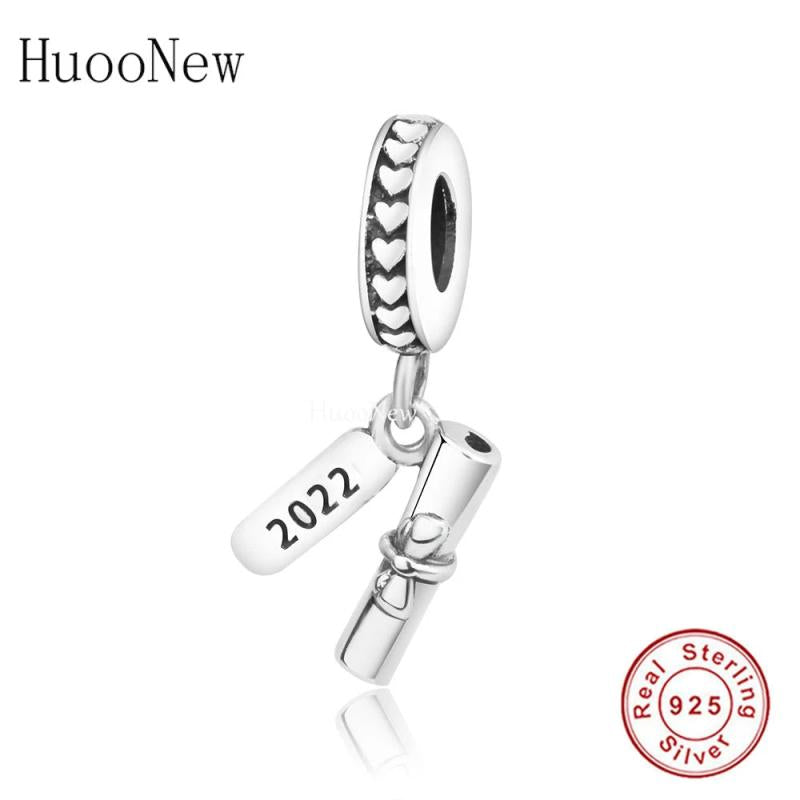925 Silver School Book Scroll Bead for Charm Bracelet