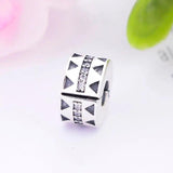 Zircon Crystal Bead Stopper Clip for Charm Bracelet