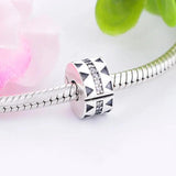 Zircon Crystal Bead Stopper Clip for Charm Bracelet