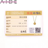 925 Silver Round Clavicle Chain Necklace for Women