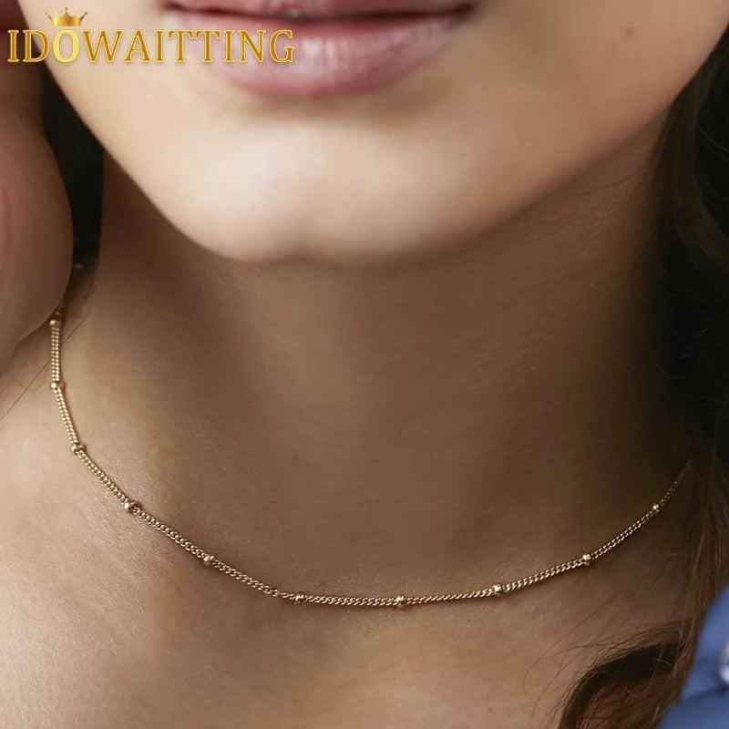 925 Silver Link Chains Necklace for Men Women
