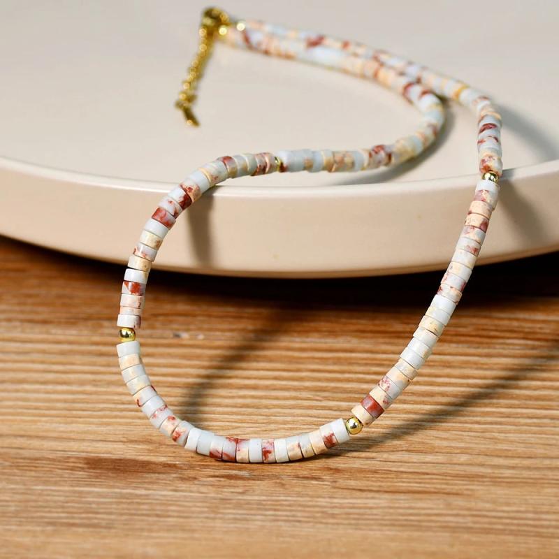 Yumfeel Stone Necklace 316L Stainless Steel Black Agate Malachite Amaz