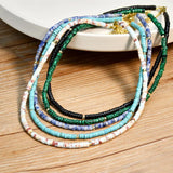 Yumfeel Stone Necklace 316L Stainless Steel Black Agate Malachite Amaz
