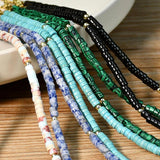 Yumfeel Stone Necklace 316L Stainless Steel Black Agate Malachite Amaz