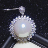 Sterling Silver Necklace for Women BIG Pearl Pendant
