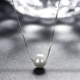 Freshwater Pearl Necklace 925 Silver - Wedding Charm Birthday Gift