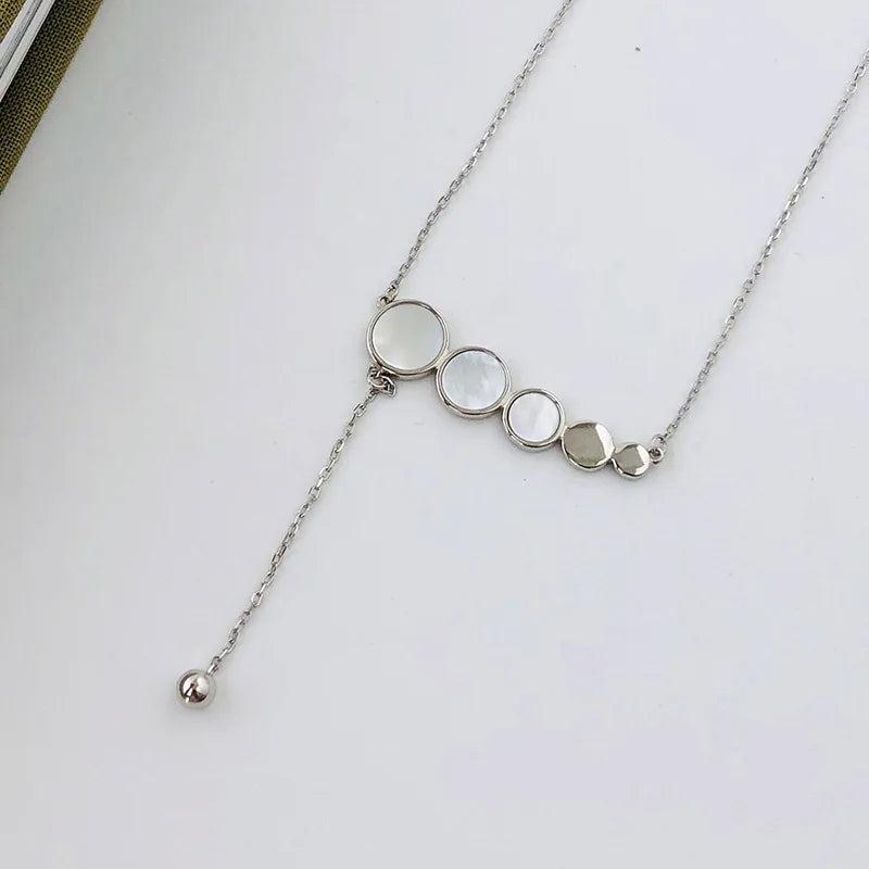925 Silver Bead Charm Pendant Choker Necklace for Women