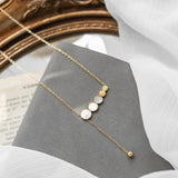 925 Silver Bead Charm Pendant Choker Necklace for Women