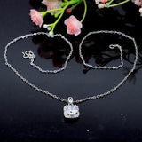 Sapphire Ladies Wedding Necklace 17-18inch