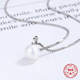 925 Silver Pearl Necklace Women's Collarbone Chain