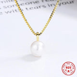 925 Silver Pearl Necklace Women's Collarbone Chain