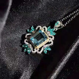 Retro Silver Choker Necklace Cubic Zirconia Girls Jewelry