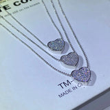 Crystal Heart Pendant Necklace Women's Boho Charm Jewelry Gift