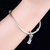 925 Silver Guitar Charm Bead for Charm Bracelet