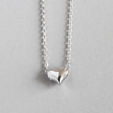 S925 Tiny Heart Necklace Heart Shape Pendant Gift