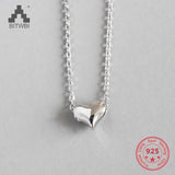 S925 Tiny Heart Necklace Heart Shape Pendant Gift