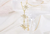 Zircon Star Short Clavicle Chain Necklace