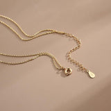 925 Silver Long Layer Necklace Female Niche Pendant Jewelry