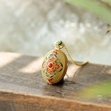 Hetian Jade Flower Necklace Craft Pendant Wedding Jewelry