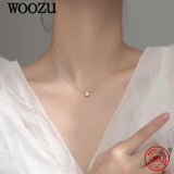 925 Sterling Silver Zircon Pendant Necklace for Women Wedding Engagement