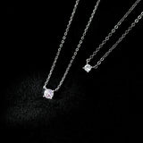 925 Sterling Silver Zircon Pendant Necklace for Women Wedding Engagement