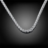 925 Sterling Silver Men's Necklace 20 Inch Twist Loop Jewelry