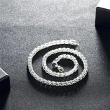 925 Sterling Silver Men's Necklace 20 Inch Twist Loop Jewelry