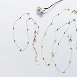 925 Silver Beads Chain Choker Necklace 2.5mm Balls Link Jewelry