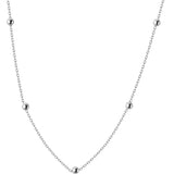 925 Silver Beads Chain Choker Necklace 2.5mm Balls Link Jewelry