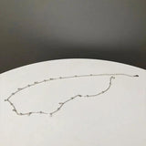 S925 Sterling Silver Tassel Neck Chain Student Jewelry