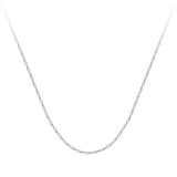 925 Sterling Silver Water Wave Chain Necklace Beauty Collarbone Chain Jewelry