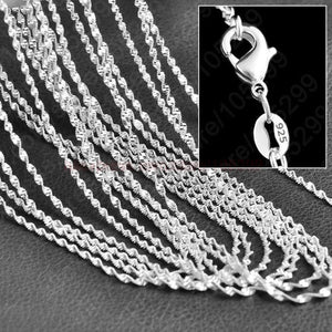 10PCS 16-30'' Twisted Singapore Chain 925 Sterling Silver Necklace Chains