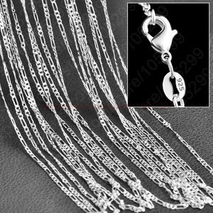 10PCS 925 Sterling Silver Chain Necklace Chains+Lobster Clasps 16-30 Inches