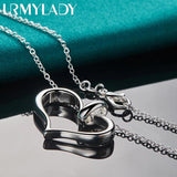 925 Silver Heart Pendant Necklace Wedding Jewelry
