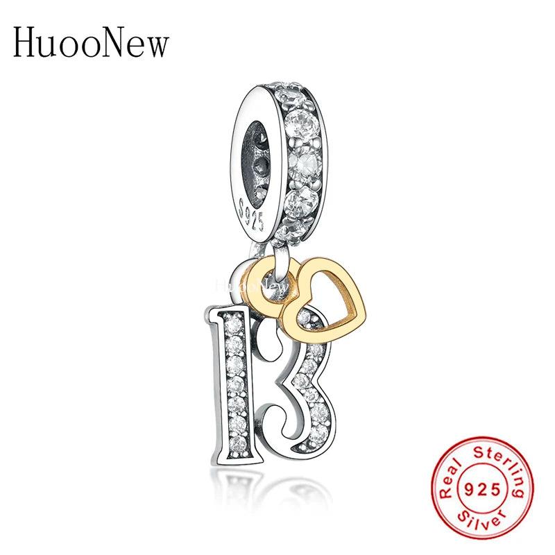 925 Silver Alphabet Numbers Charm Bracelet Making Berloque