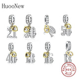 925 Silver Alphabet Numbers Charm Bracelet Making Berloque