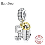 925 Silver Alphabet Numbers Charm Bracelet Making Berloque