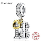 925 Silver Alphabet Numbers Charm Bracelet Making Berloque