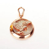 14K Rose Gold Plated Peng Bird Pendant Couple Necklace