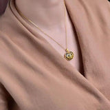 Silver Inlaid Hetian Chalcedony Pendant Necklace Sand Craft Texture