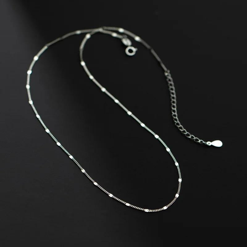 925 Silver Chains Side Chain Jewelry For Women Necklace