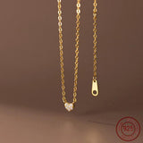 925 Silver Heart Necklace for Women, Chain Jewelry, Elegant and Stylish Design