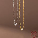 925 Silver Heart Necklace for Women, Chain Jewelry, Elegant and Stylish Design