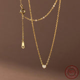 925 Silver Heart Necklace for Women, Chain Jewelry, Elegant and Stylish Design