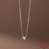925 Silver Heart Necklace for Women, Chain Jewelry, Elegant and Stylish Design