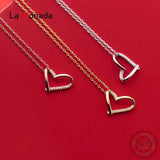 Heart-Shaped Silver Chain Necklace for Women
