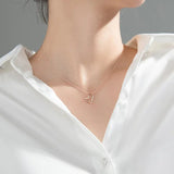 Heart-Shaped Silver Chain Necklace for Women
