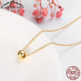 925 Sterling Silver Coin Beaded Necklace for Women Girls
