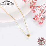 925 Sterling Silver Coin Beaded Necklace for Women Girls